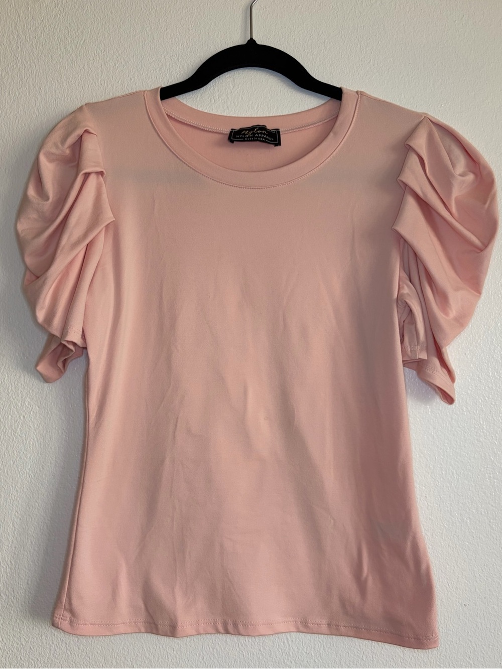 Pink Puff Sleeve Tee - Medium